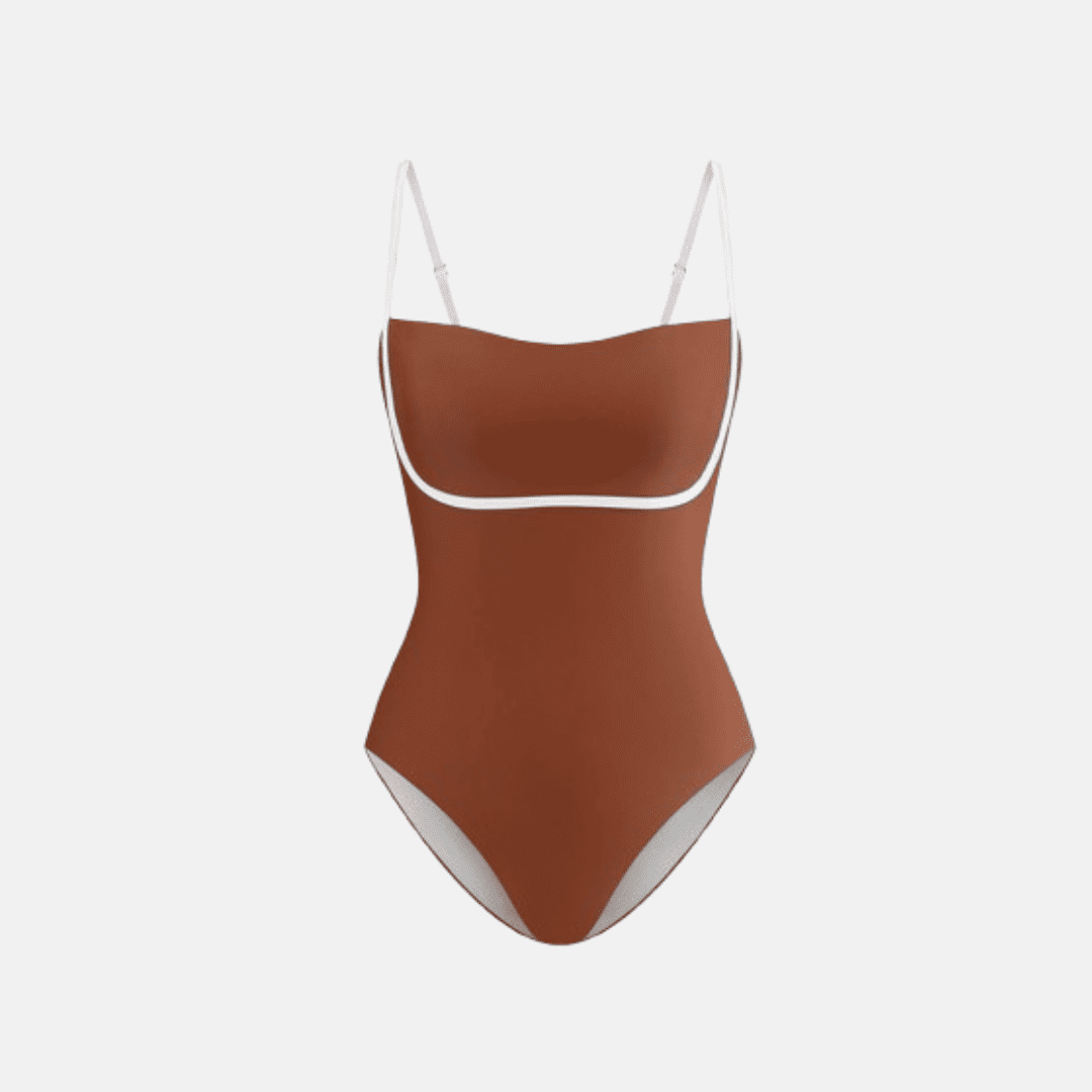 MAIÔ BANDEAU CARAMEL