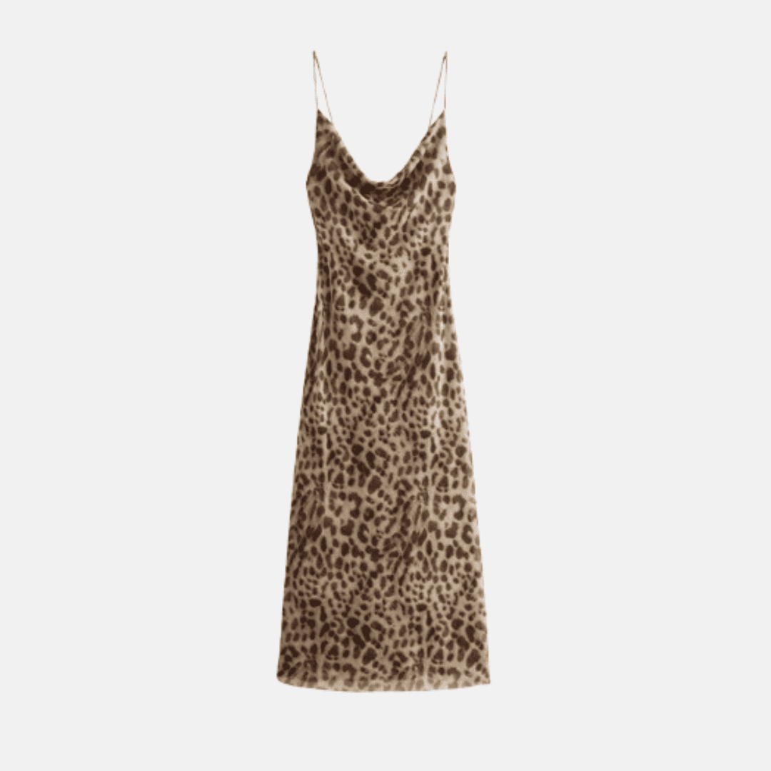 VESTIDO MIDI LEOPARD PRINT